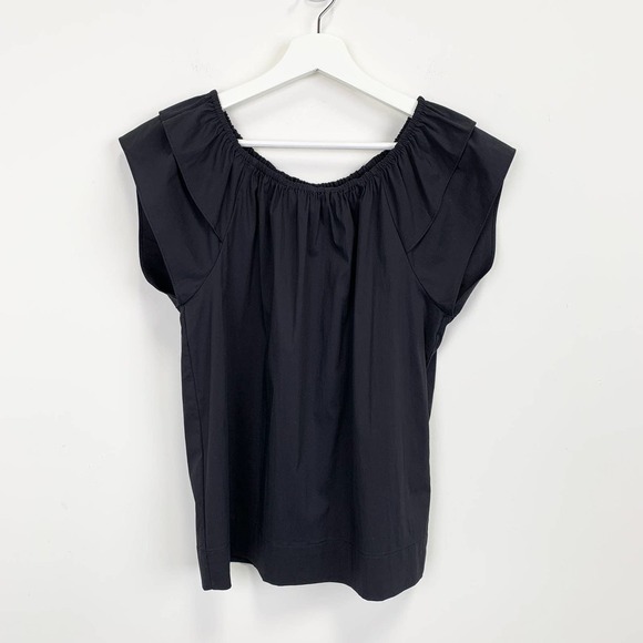 NWT DKNY ruffle-detail T-shirt Size XS - Picture 6 of 16